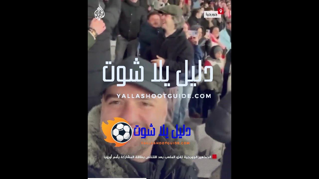 الجماهير الجورجية تغزو الملعب بعد اقتناص بطاقة المشاركة بأمم أوروبا