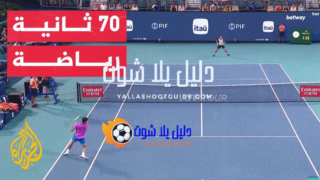 في 70 ثانية رياضة.. تأهل ألكراز وديمتروف وزفيريف لربع نهائي