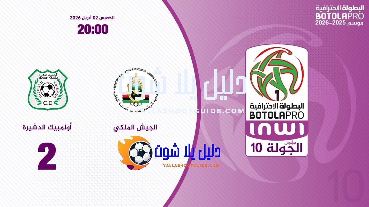 البطولة الوطنية الاحترافية "إنوي" للقسم الأول (الدورة 10) ملخص مباراة