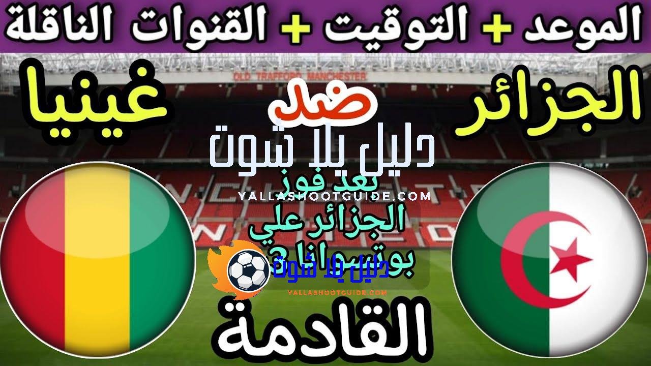 موعد مباراة الجزائر وغينيا القادمة في الجولة 8 من تصفيات
