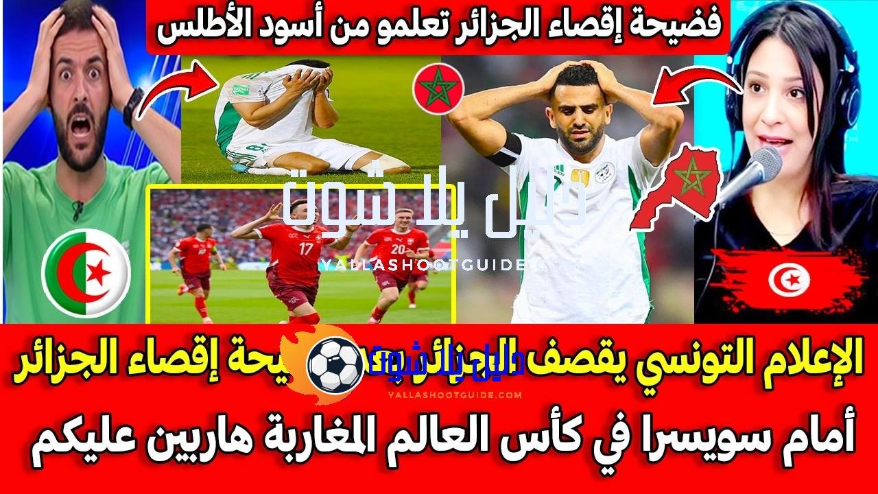 الإعلام التونسي يقصف الجزائر بعد فضيحة إقصاء الجزائر أمام سويسرا